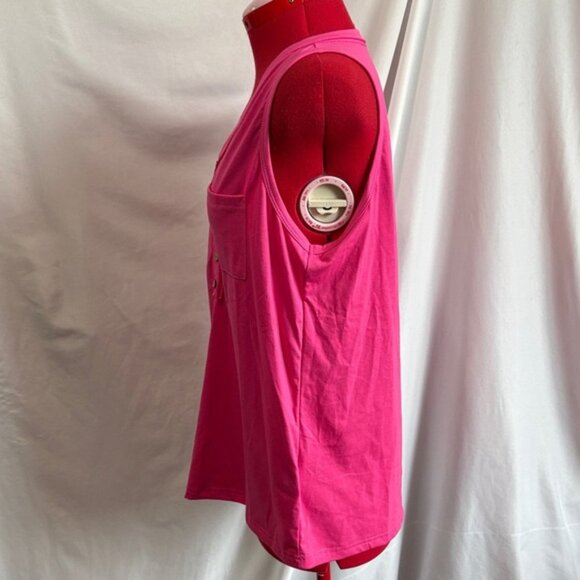 SHEIN Fuchsia Buttoned Tank Top LL99 - Picture 4 of 6